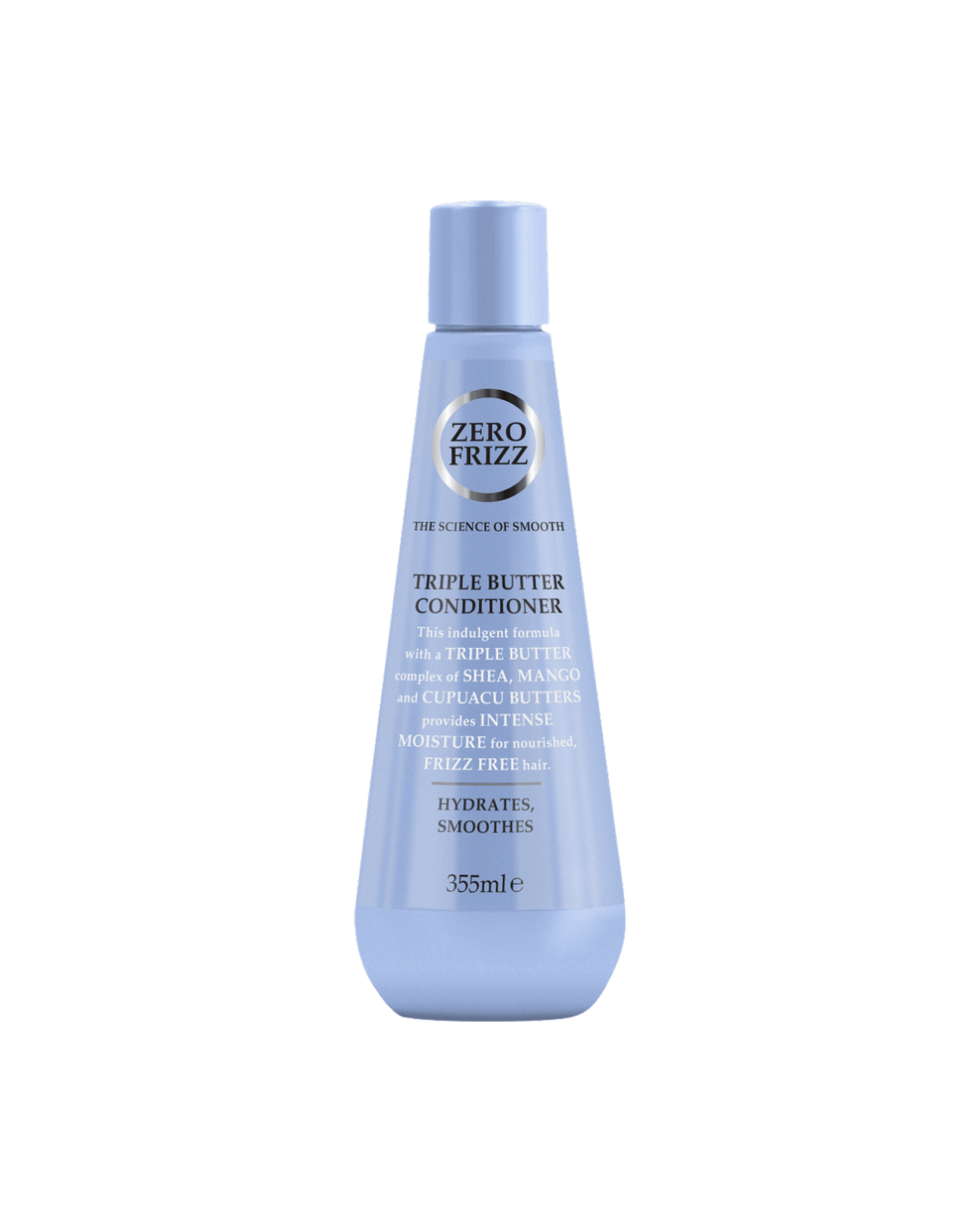 Zero Frizz conditioner bottle on a white background
