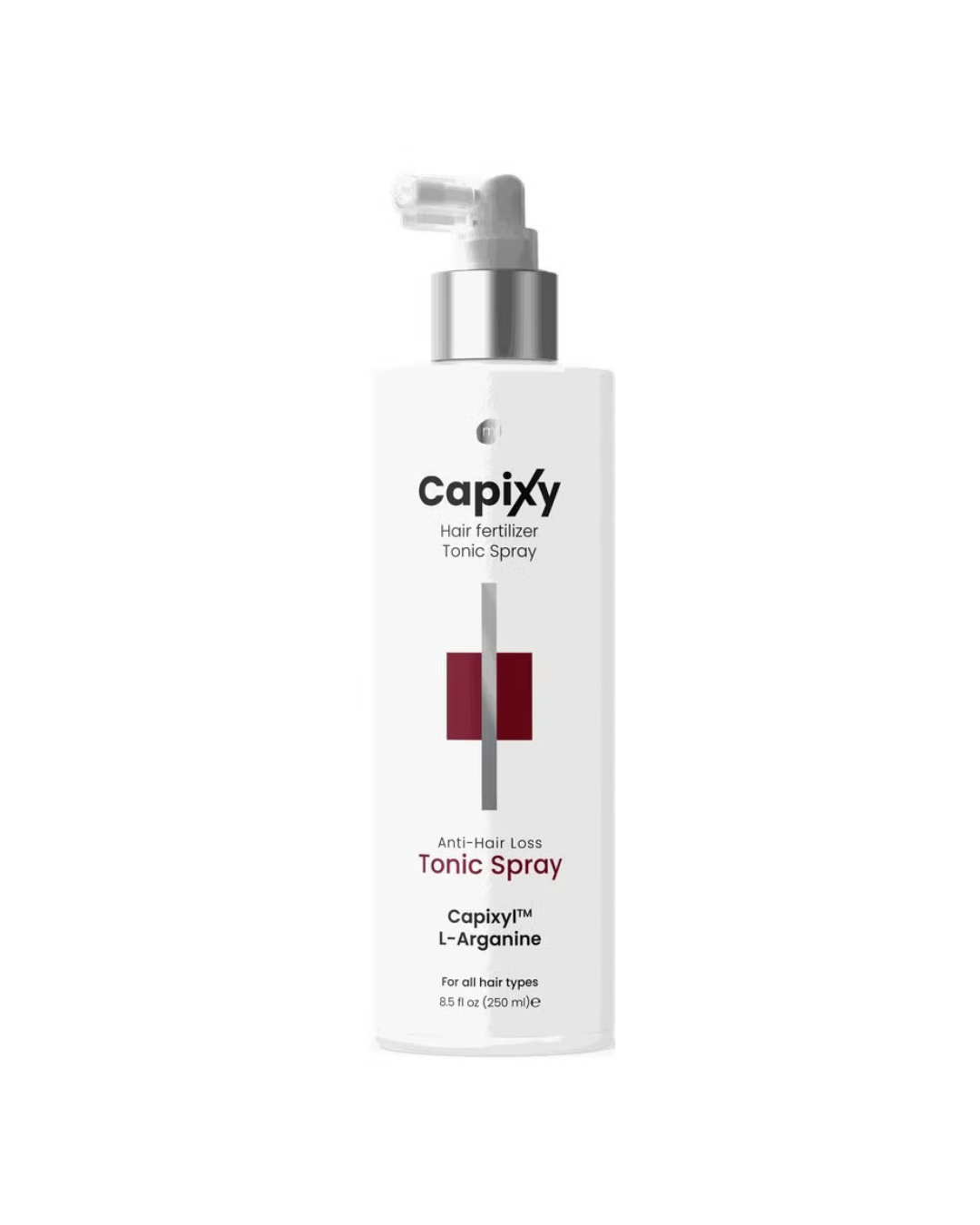 Capixy tonic spray bottle on a white background
