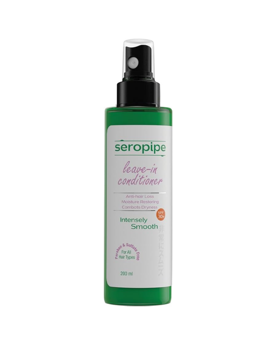 Seropipe leave-in conditioner bottle on a white background