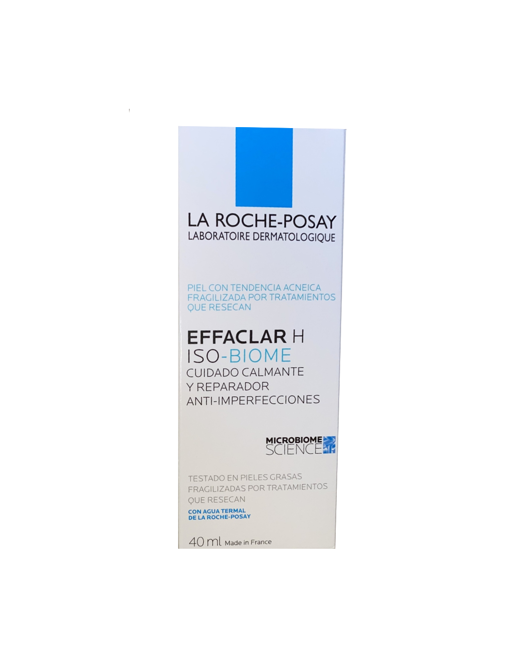 La Roche-Posay Effaclar H ISO BIOME skincare product packaging on a white background