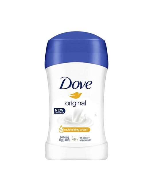 Dove original deodorant stick on a white background