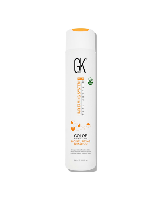GK Hair Color Moisturizing Shampoo bottle on a white background