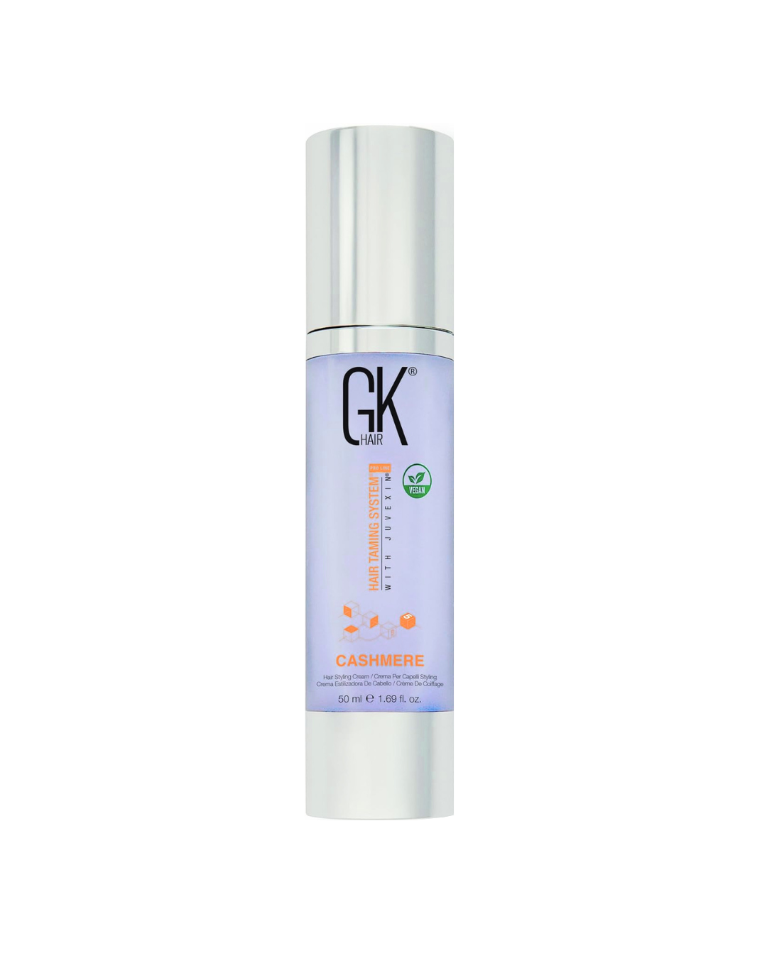 Skincare bottle with a purple label on a white background