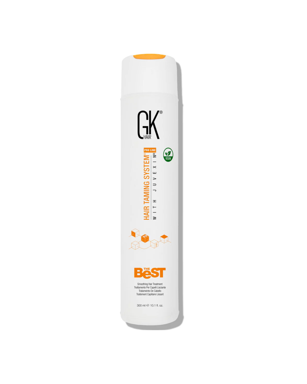 GK Hair Tanning System bottle on a white background