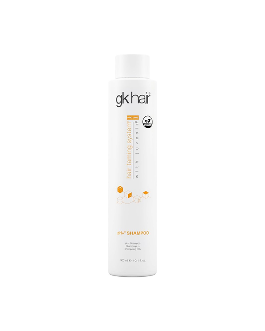 gk hair shampoo bottle on a white background
