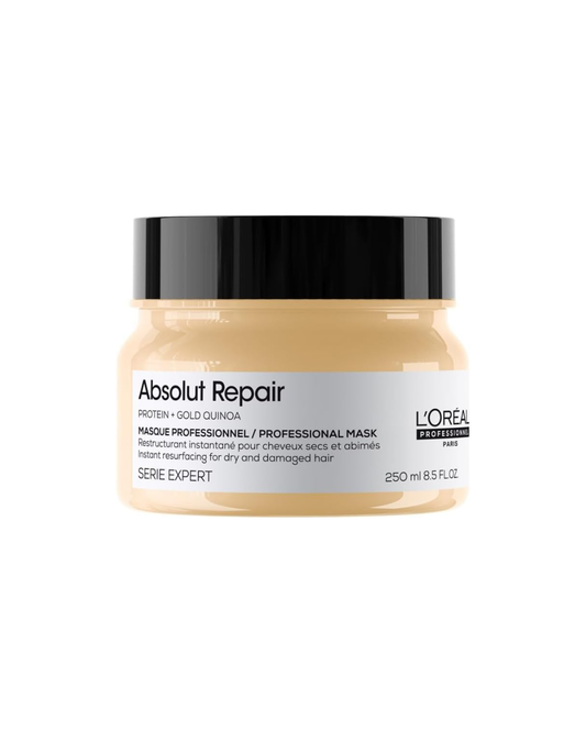 L'Oreal Absolut Repair mask jar on a white background