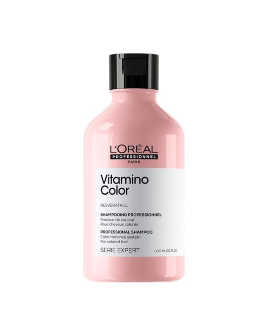 L'Oreal Vitamino Color shampoo bottle on a white background