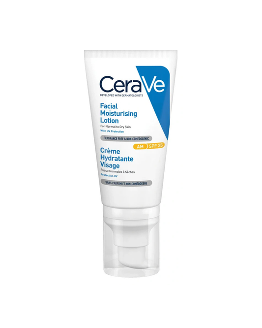 CeraVe facial moisturizing lotion on a white background