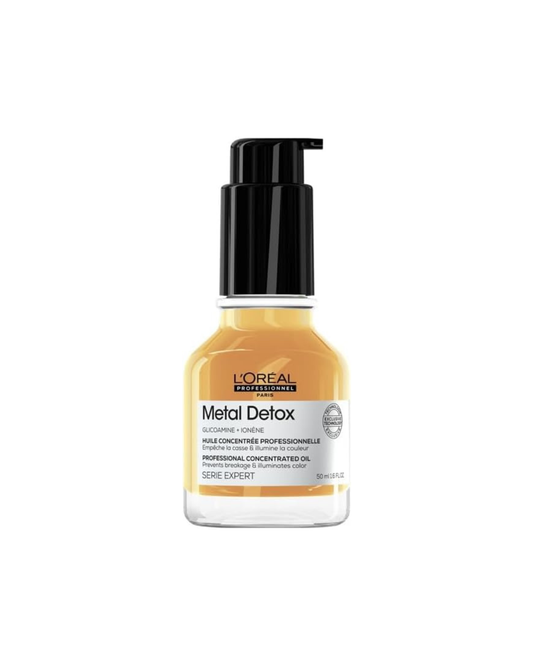 L'Oreal Metal Detox hair care product on a white background