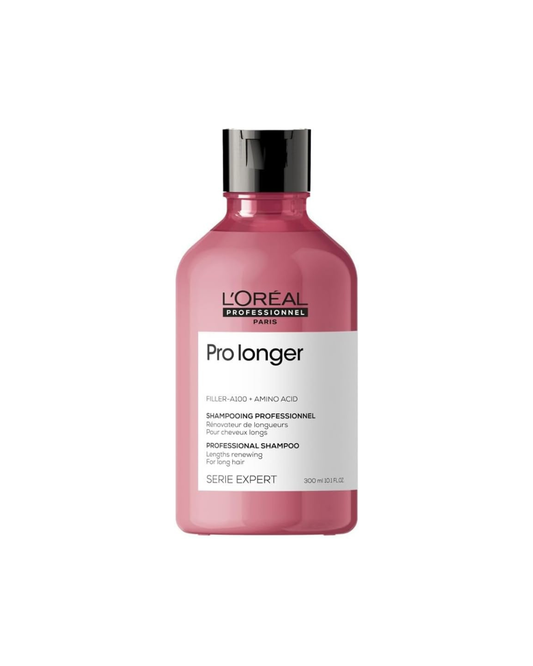 L'Oreal Pro Longer shampoo bottle on a white background
