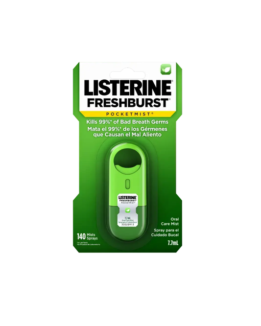 Listerine Freshburst Pocketmist packaging on a white background
