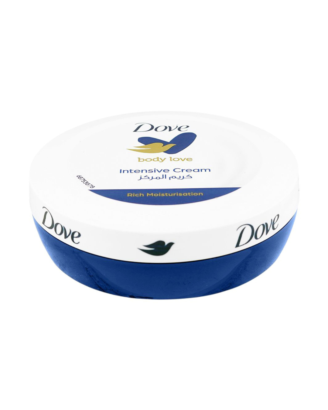 Dove Intensive Cream jar on a white background