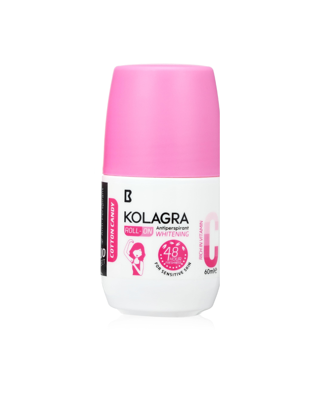 Kolagra Whitening Roll-On Cotton Candy on white background