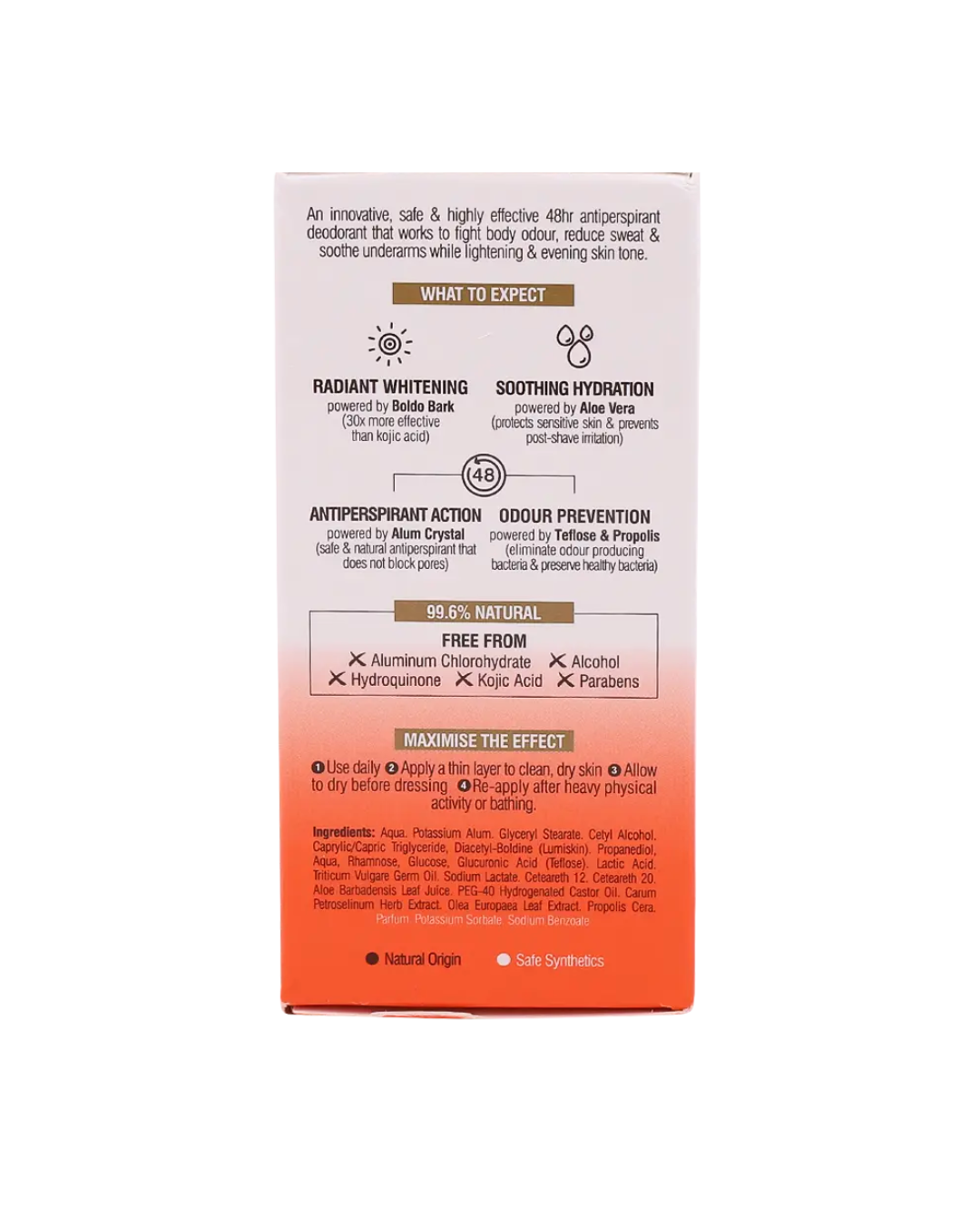Beesline Whitening Roll-On Deodorant Pacific Islands packaging on white background