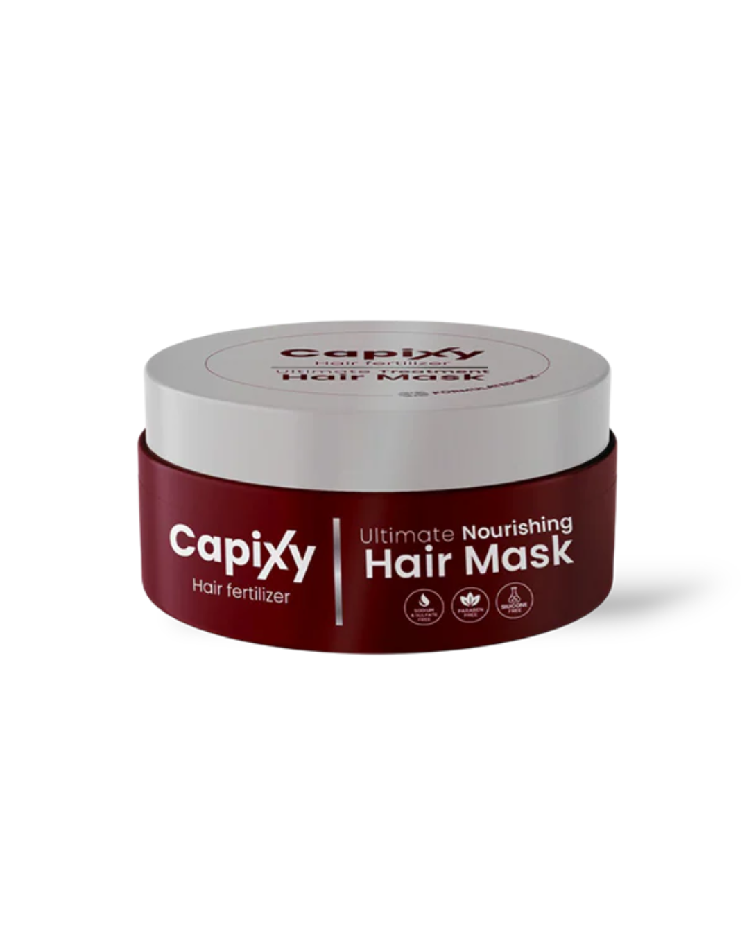 Capixy Ultimate Nourishing Hair Mask jar on a white background