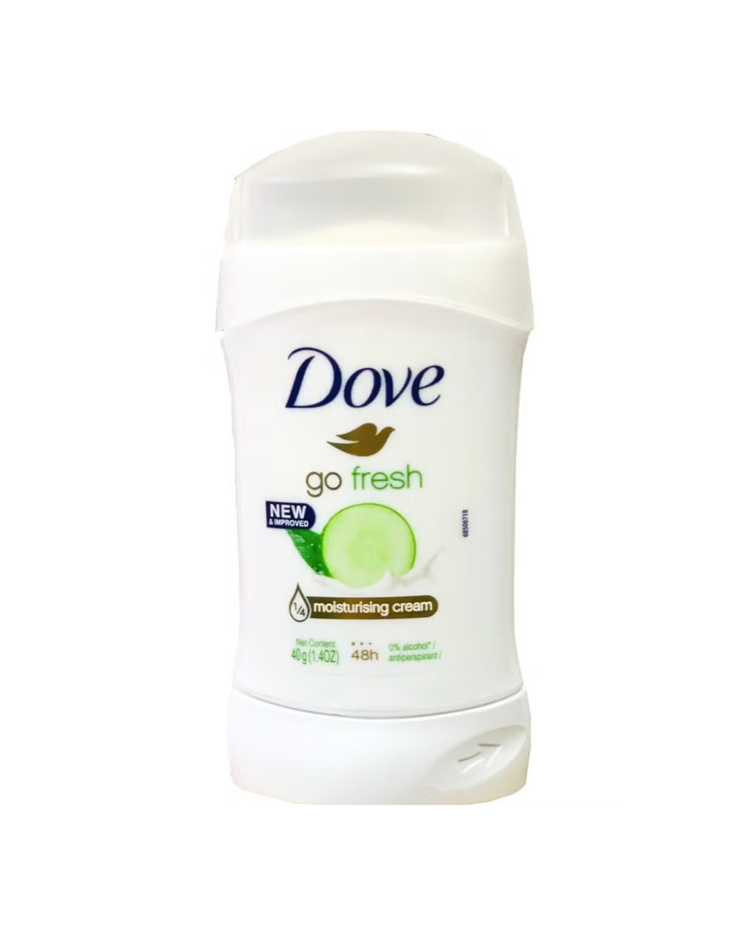 Dove go fresh deodorant stick on a white background