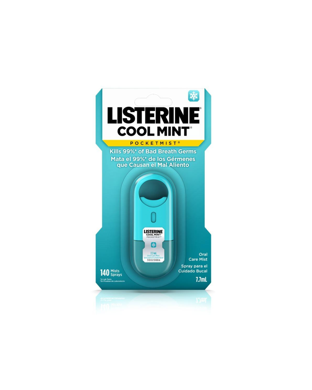 Listerine Cool Mint packaging on a white background