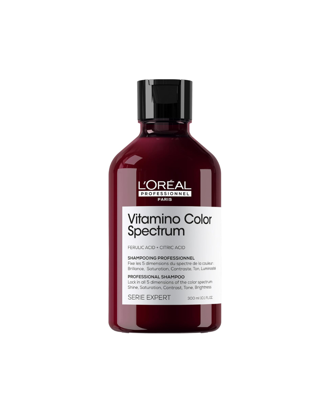 L'Oreal Paris Vitamino Color Spectrum shampoo bottle on a white background