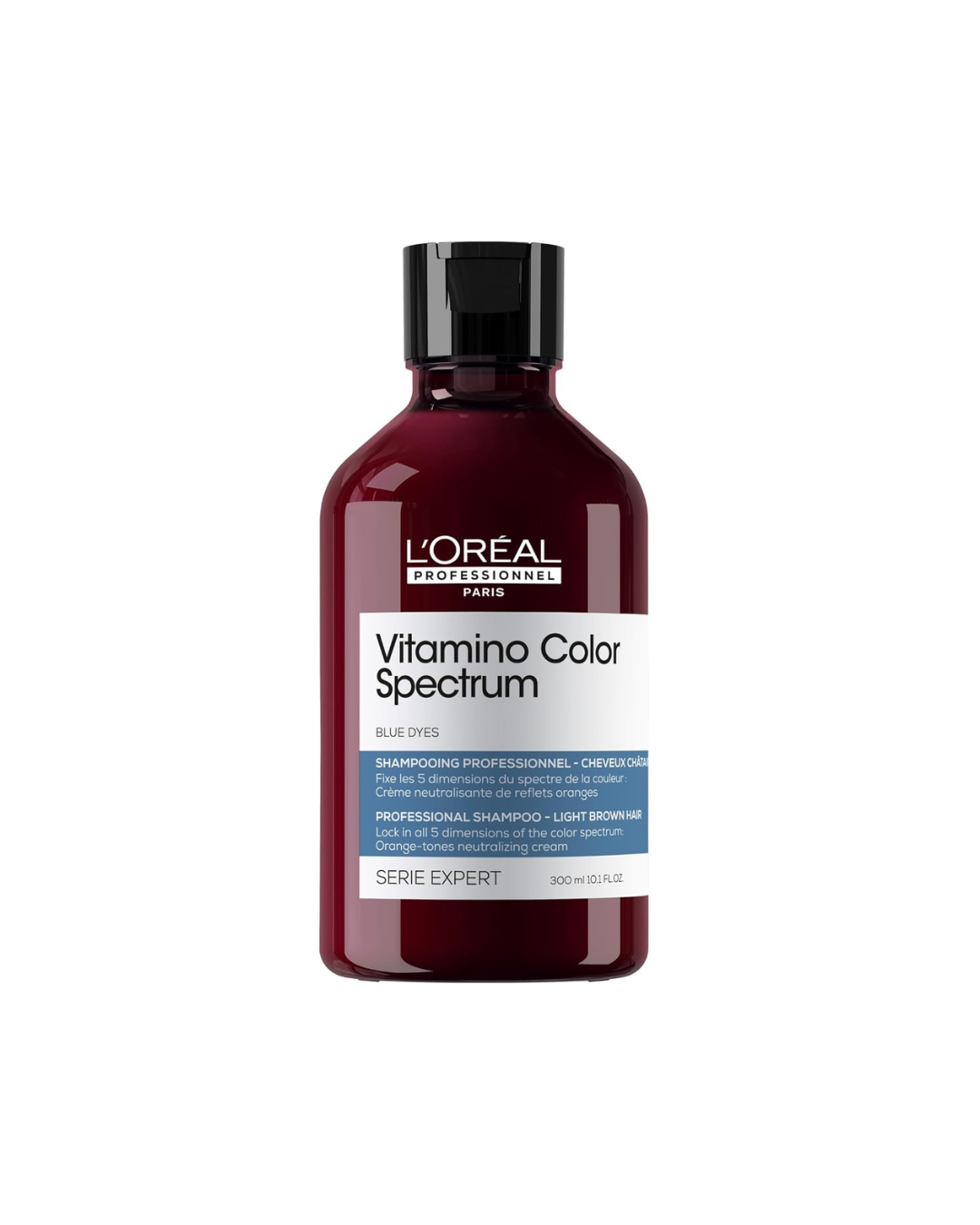 L'Oreal Vitamino Color Spectrum shampoo bottle on a white background