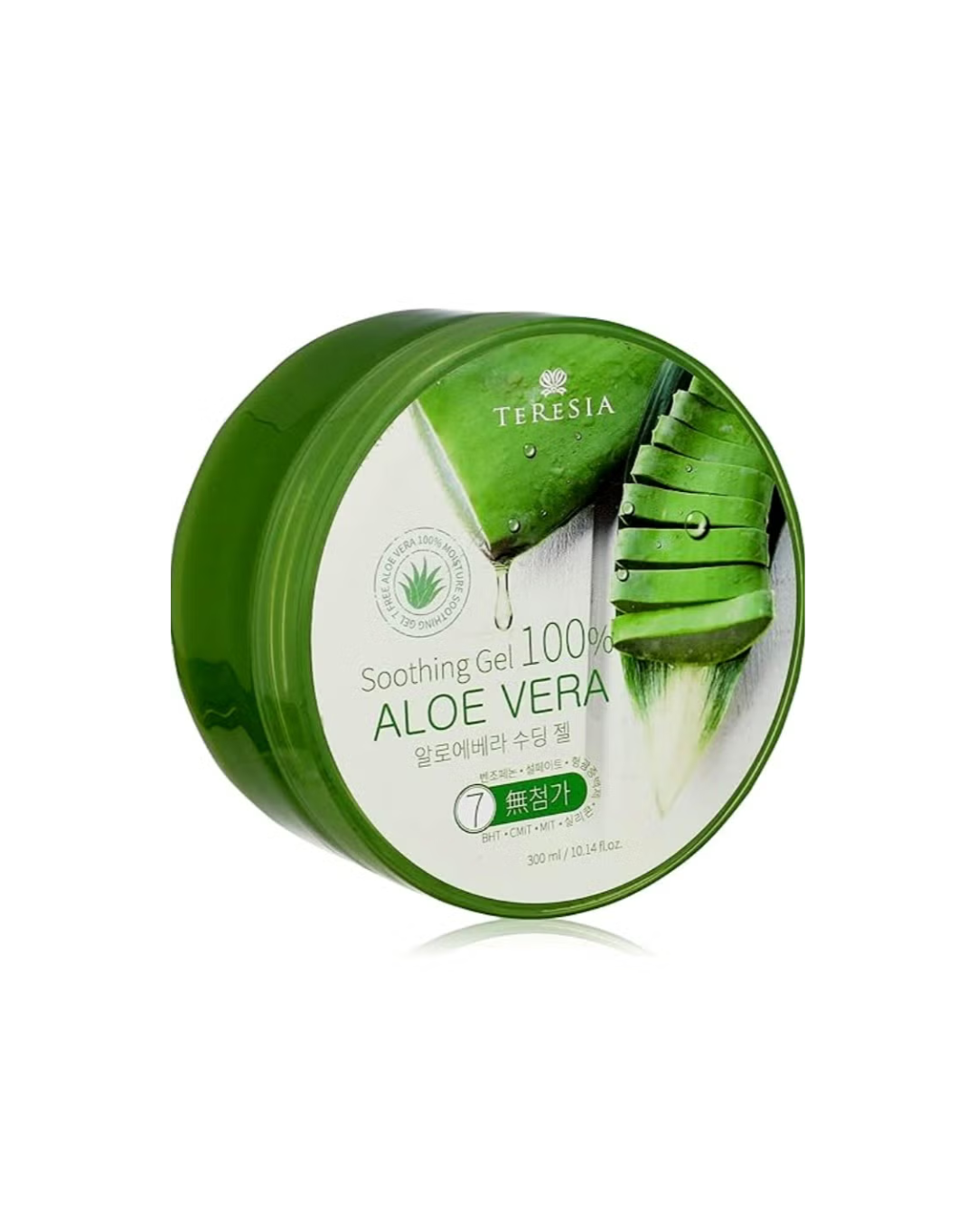 Teresia Aloe Vera soothing gel container on a white background