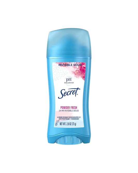 Secret Invisible Solid deodorant stick on a white background